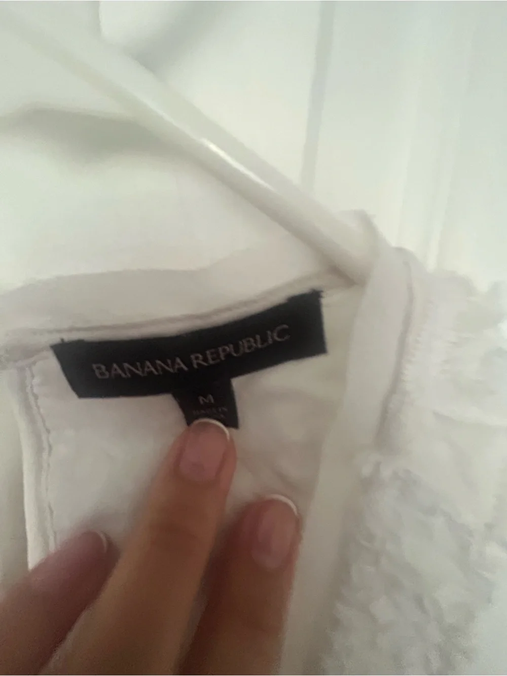 Banana Republic White Embroidered Lace Tank Camisole